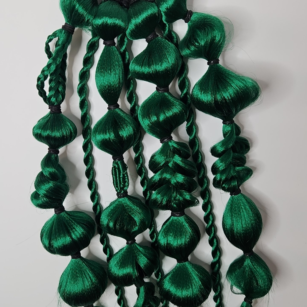 Handmade Vibrant Green Hair Attachment